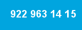 922 963 14 15 922 963 14 15